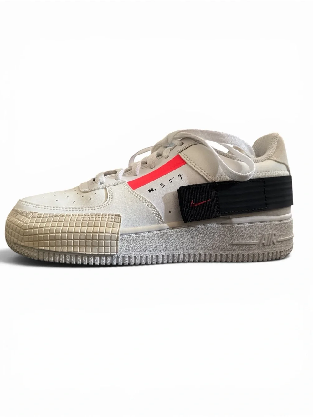 NIKE AF1-TYPE AIR FORCE 1 TYPE SUMMIT WHITE-RED ORBIT-WHITE [CI0054-100] Size 4y